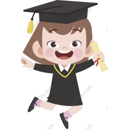 Cheerful Graduation Girl