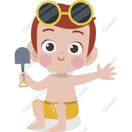 Cheerful Beach Kid