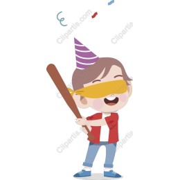Cheerful Child Playing Party Game