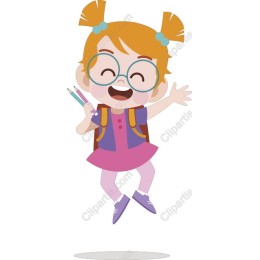 Cheerful Schoolgirl