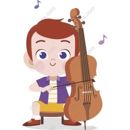 Cheerful Boy with Cello