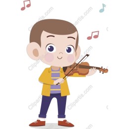 Playful Boy Violinist