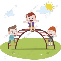 Playful Kids Climbing Frame