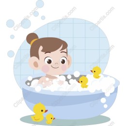 Joyful Bath Time with Ducklings