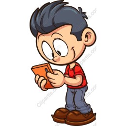 Cheerful Boy Reading