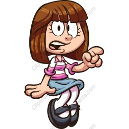 Playful Cartoon Girl