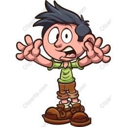 Energetic Cartoon Boy