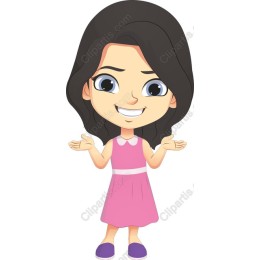 Joyful Cartoon Girl