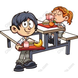 Cheerful School Lunchtime