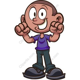Cheerful Cartoon Boy