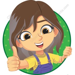 Cheerful Thumbs-Up Girl