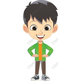 Cheerful Boy Character