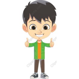 Cheerful Thumbs-Up Boy
