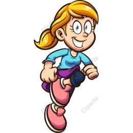Cheerful Girl in Motion