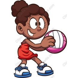 Cheerful Volleyball Girl