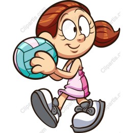 Cheerful Volleyball Girl