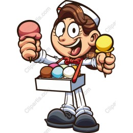 Cheerful Ice Cream Vendor