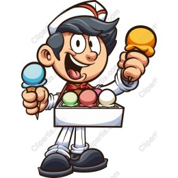 Cheerful Ice Cream Vendor