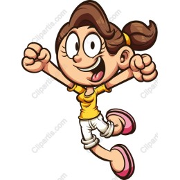 Joyful Cartoon Girl