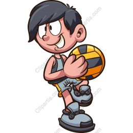 Playful Volleyball Boy