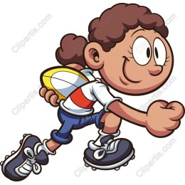 Cheerful Running Girl