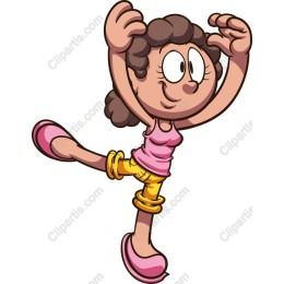 Energetic Cartoon Girl