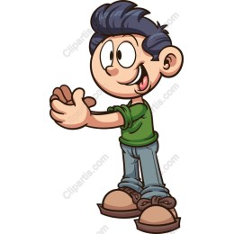 Cheerful Cartoon Boy