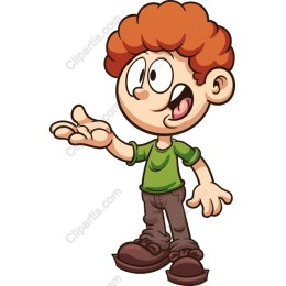 Cheerful Cartoon Boy