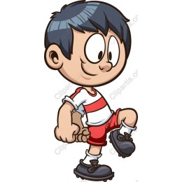 Sporty Young Boy Soccer