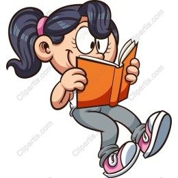 Cheerful Girl Reading