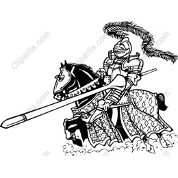 Medieval Knight on Horseback