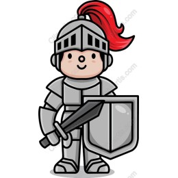 Cheerful Cartoon Knight