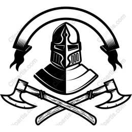 Knight Helmet and Axes