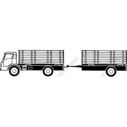 Delivery Truck with Trailer