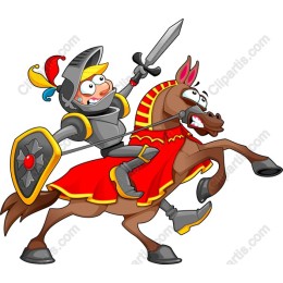 Playful Knight and Horse