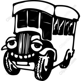 Whimsical Cartoon Bus