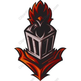 Fiery Knight Helmet