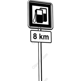 Fuel Station Directional Sign