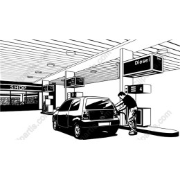 Modern Gas Station Refueling