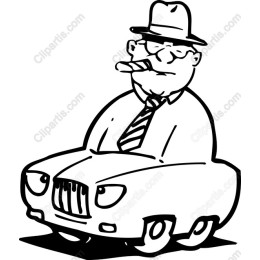 Mobster Driving Vintage Car