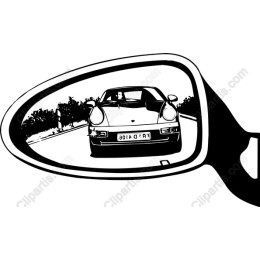 Sleek Sports Car Side Mirror