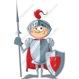 Cheerful Cartoon Knight