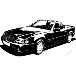 Sleek Black Convertible Sports Car