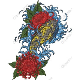 Koi and Chrysanthemum