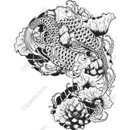 Koi Fish & Floral Harmony