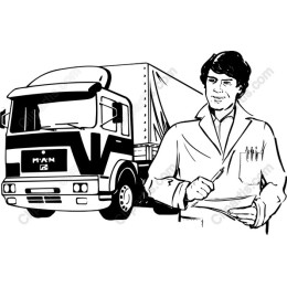 Professional Truck Driver and MAN Truck