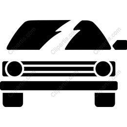 Dynamic Car with Lightning Bolt