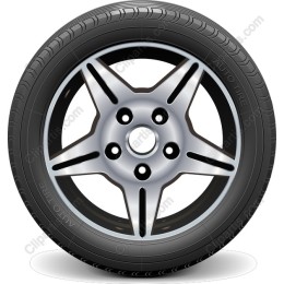 Sleek Alloy Wheel Tire