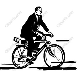 Businessman on Bicycle
