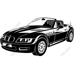 Black Convertible Sports Car
